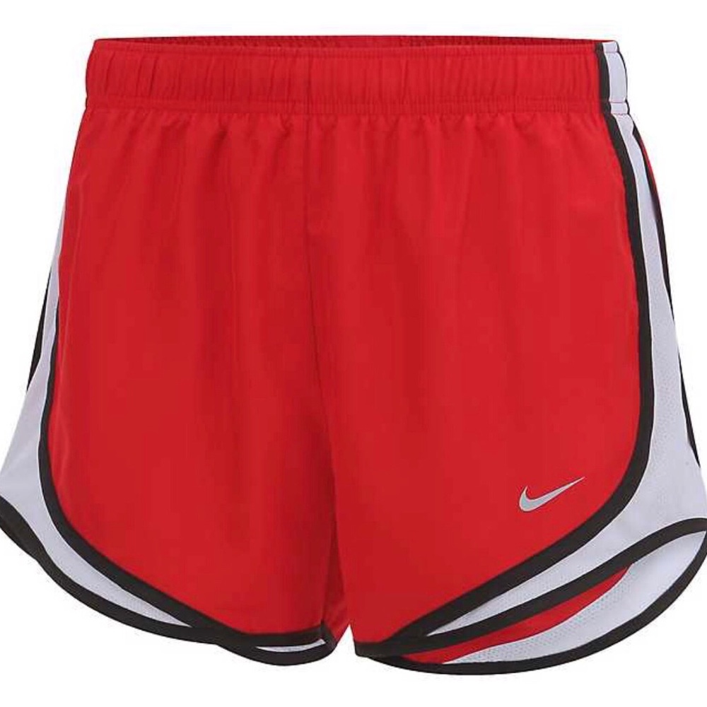 Red and Black Nike Dri Fit Athletic Shorts